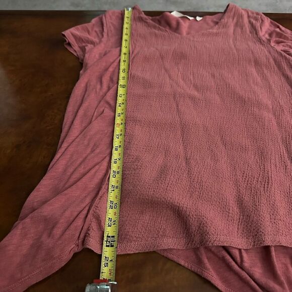 Soft Surroundings Neroli Asymmetrical Hem Tee Red Clay Size Medium - Picture 11 of 14